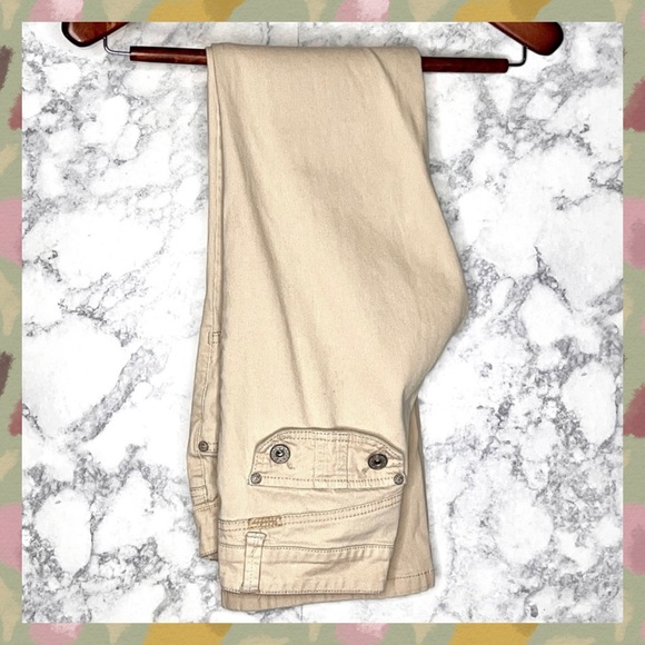 UNIONBAY Straight Leg Y2K Cargo Light Tan Pants Juniors 5 - Picture 1 of 8
